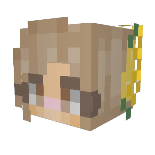 Kate12321 Minecraft avatar head, 3D render