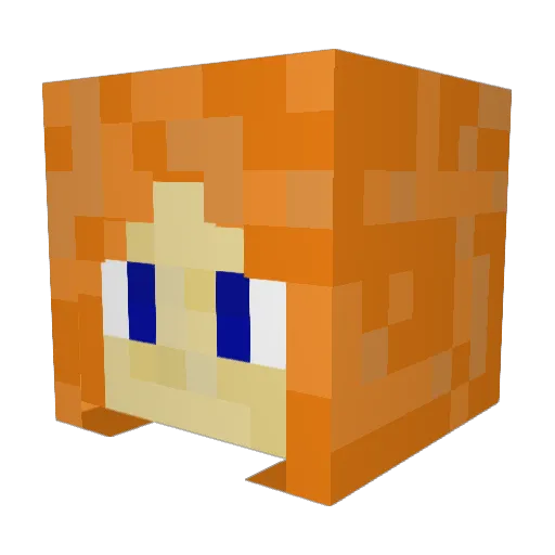 Kate173 Minecraft avatar head, 3D render