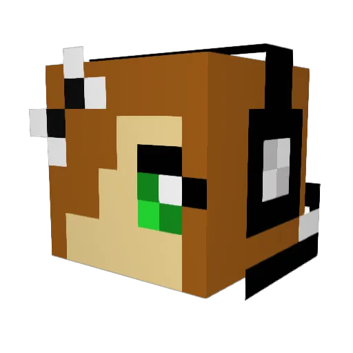 Kate2050 Minecraft avatar head, 3D render