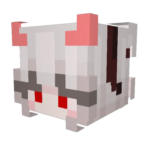 Kate7700 Minecraft avatar head, 3D render