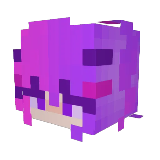 Kate78 Minecraft avatar head, 3D render