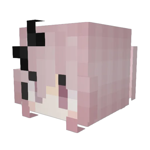 Kate Minecraft avatar head, 3D render