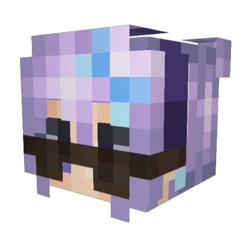 KateAwesome Minecraft avatar head, 3D render