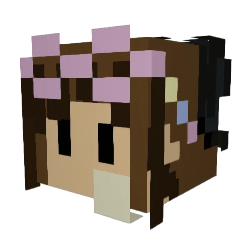 KateCat6660 Minecraft avatar head, 3D render