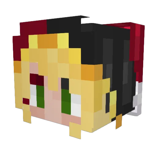 KateDragoniz Minecraft avatar head, 3D render