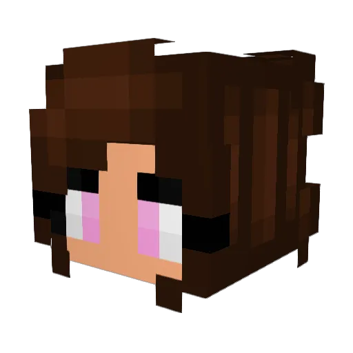 KateFoReal Minecraft avatar head, 3D render