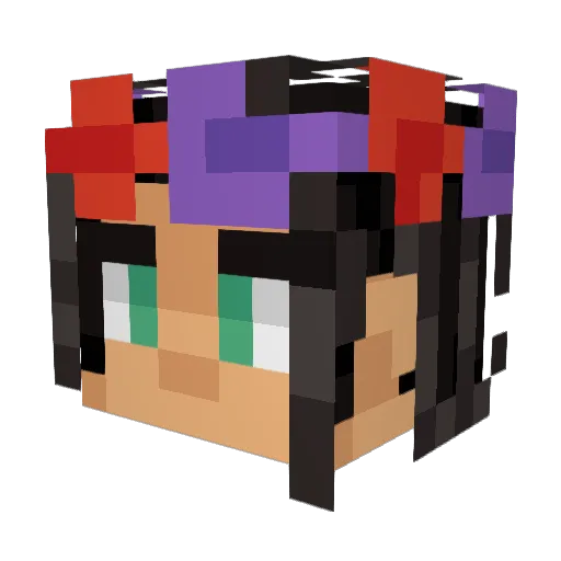 KateIsSleeping Minecraft avatar head, 3D render