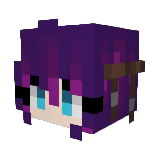 KateSakura Minecraft avatar head, 3D render