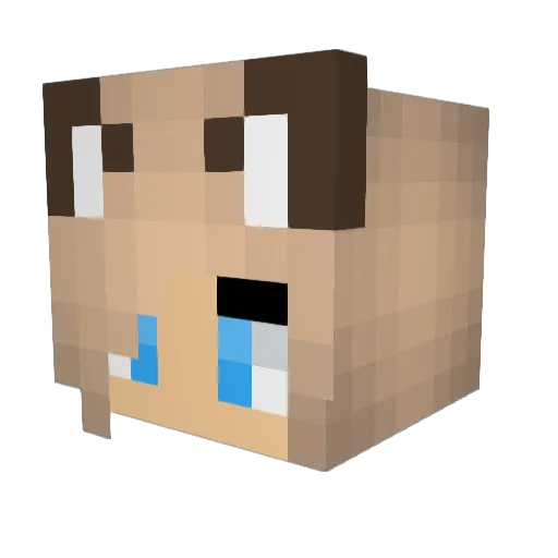 KateTheGamerin Minecraft avatar head, 3D render