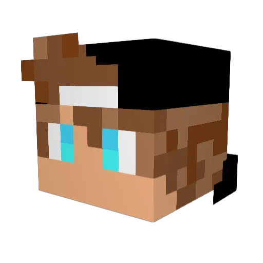KateUptonsBum Minecraft avatar head, 3D render