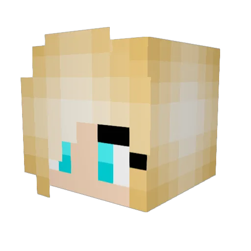 KateYuriko Minecraft avatar head, 3D render