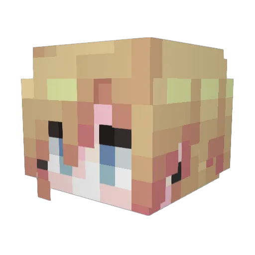 Kate_Carter Minecraft avatar head, 3D render