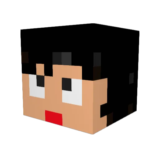 Kate_I Minecraft avatar head, 3D render