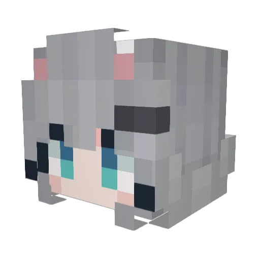 Kate_Na Minecraft avatar head, 3D render