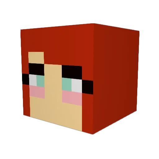 Kate_Sapien Minecraft avatar head, 3D render