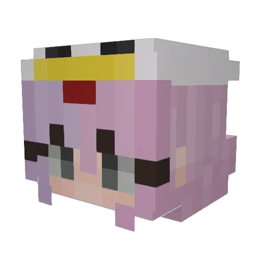 Kateauh Minecraft avatar head, 3D render