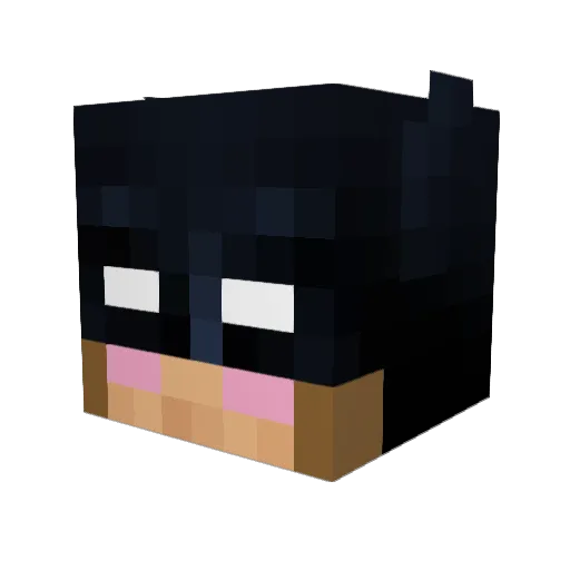 Katecosta Minecraft avatar head, 3D render