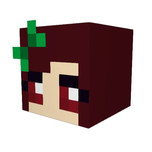 Katelli Minecraft avatar head, 3D render