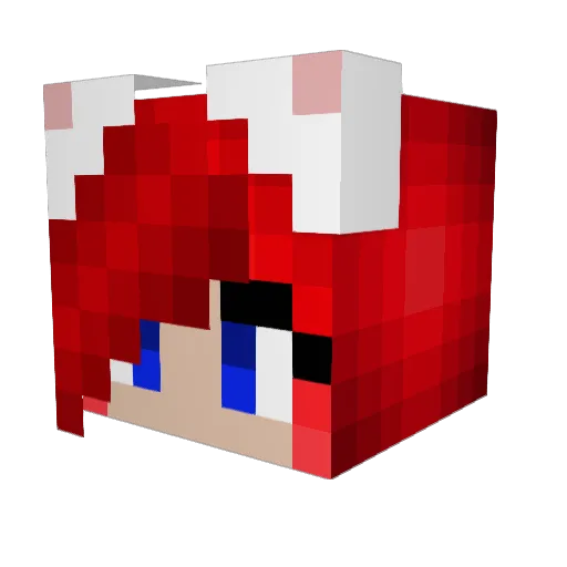 KaterJohnny Minecraft avatar head, 3D render