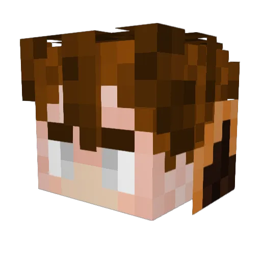 Kater_ Minecraft avatar head, 3D render