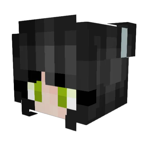 KaterineCake Minecraft avatar head, 3D render