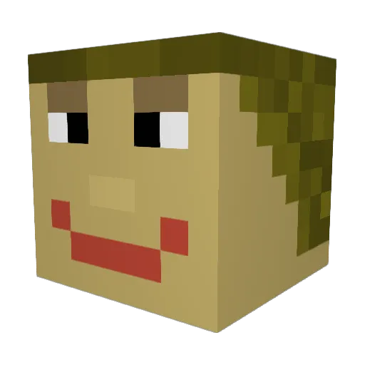 Katerleny Minecraft avatar head, 3D render