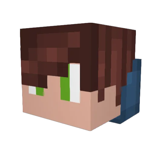 Katermotboy2000 Minecraft avatar head, 3D render