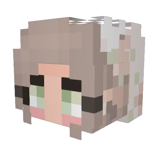 Katerpillar_io Minecraft avatar head, 3D render