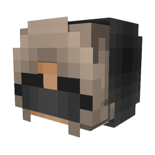 Katespadoo Minecraft avatar head, 3D render