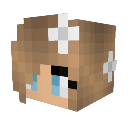 Katetheskux Minecraft avatar head, 3D render