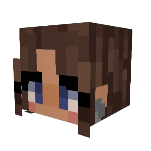 Katexcx Minecraft avatar head, 3D render