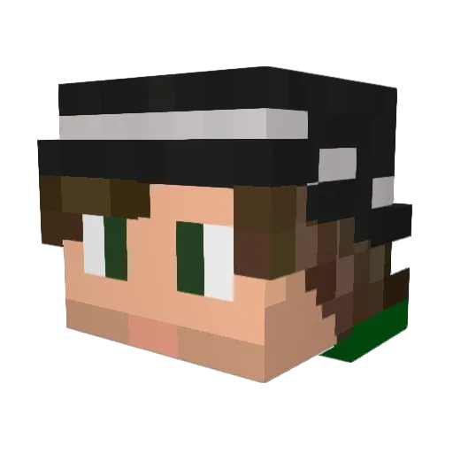 Katgreg Minecraft avatar head, 3D render