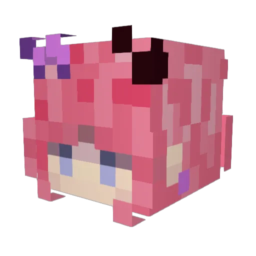 KathNath Minecraft avatar head, 3D render