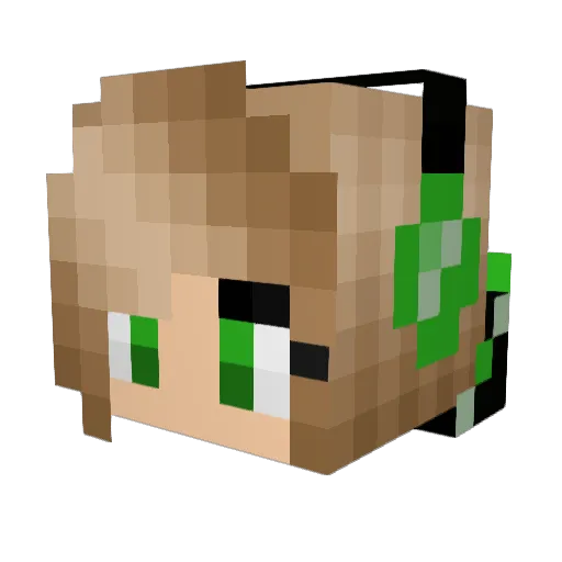 Kathalax3 Minecraft avatar head, 3D render