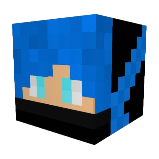 Kathelfer Minecraft avatar head, 3D render