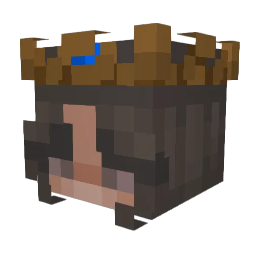 Kathema Minecraft avatar head, 3D render