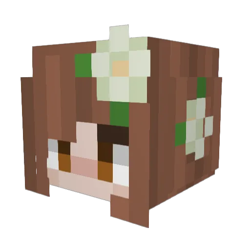 KathiAuka Minecraft avatar head, 3D render