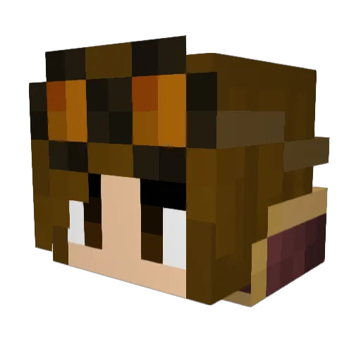 Kathl100 Minecraft avatar head, 3D render