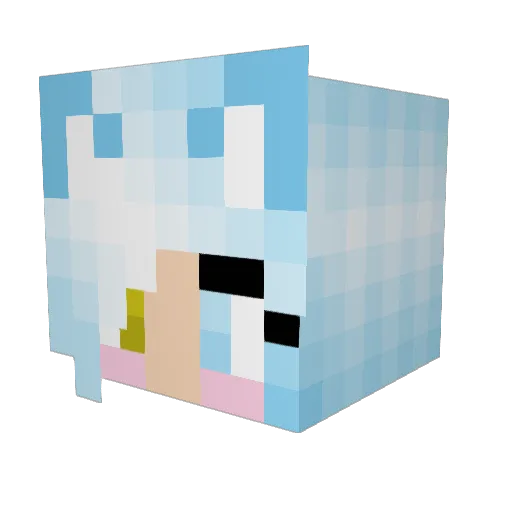 Kathleen_123 Minecraft avatar head, 3D render