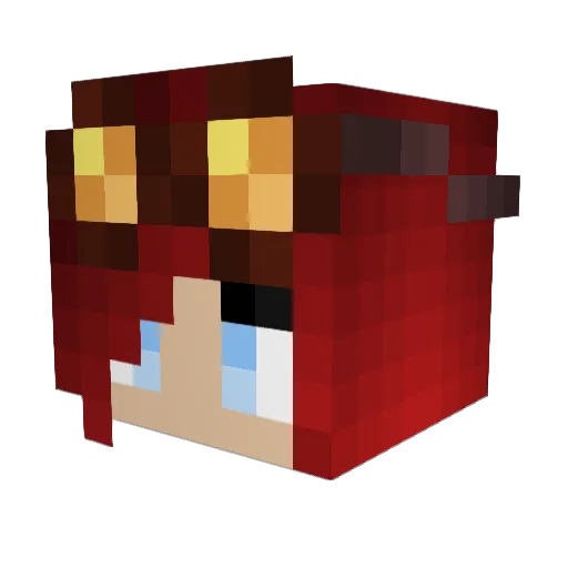 Katho987 Minecraft avatar head, 3D render