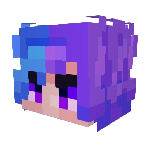 Kathrin21M Minecraft avatar head, 3D render
