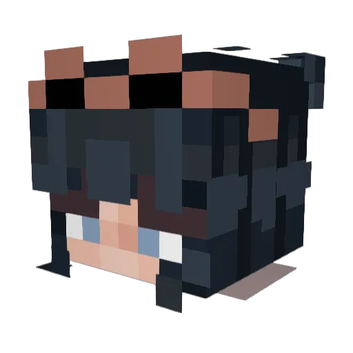 Kathud Minecraft avatar head, 3D render