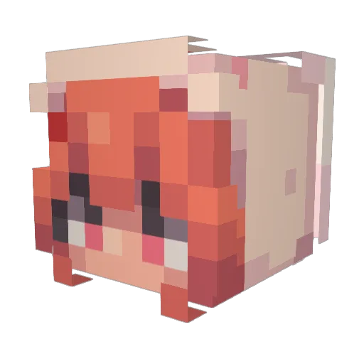 Kathymp Minecraft avatar head, 3D render