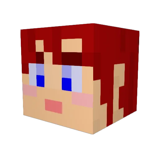 Kati07 Minecraft avatar head, 3D render