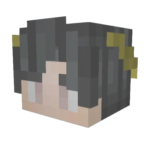 Katia1717 Minecraft avatar head, 3D render