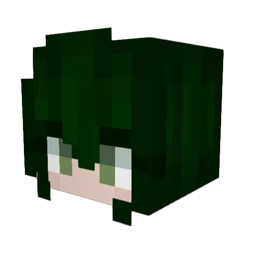 Katiao Minecraft avatar head, 3D render