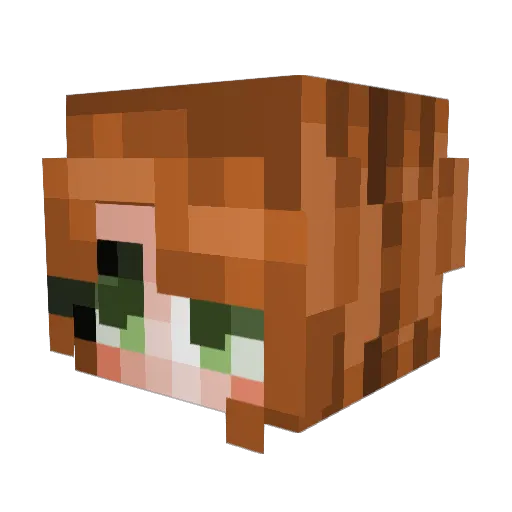 Katiara Minecraft avatar head, 3D render