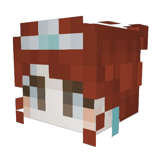 Katie10251 Minecraft avatar head, 3D render