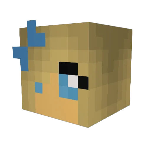 Katie4055 Minecraft avatar head, 3D render