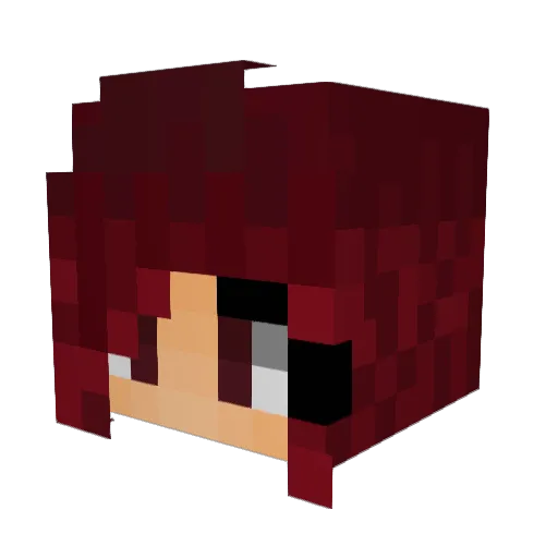 Katie55 Minecraft avatar head, 3D render